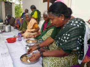 Sponsorship of food to poor old age women in india