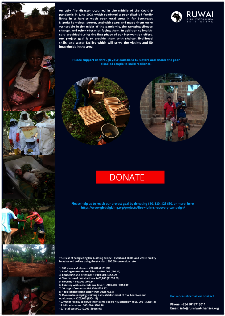 FIRE DISASTER VICTIMS RECOVERY CAMPAIGN