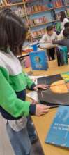 Children looking the new books