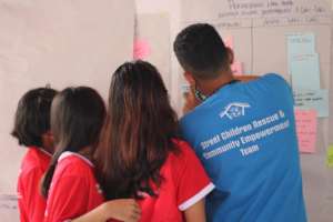 Workshop session on child rights and genders
