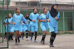 Girls team taking physical training every week