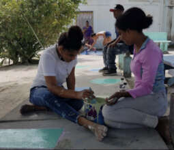 Volunteering to paint the North Children's Park
