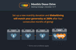 INCREASE your impact with MATCHING FUNDS!
