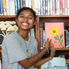 Showing off artwork