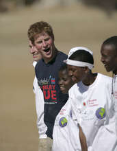 Prince Harry with Kick4Life