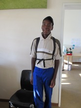 Thato in his new school uniform