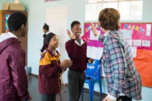 High Fives all round in music class