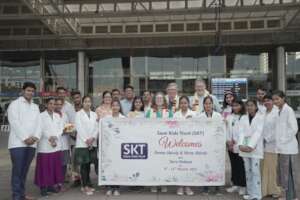 SKT India Staff greeted us at the airport!