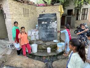 Meanwhile, the job of filling water buckets