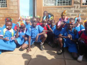 Students after an Arts and creatives class.