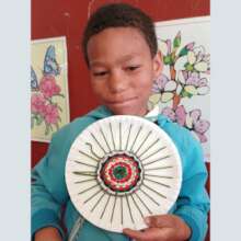 paper plate weaving