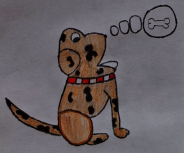 using numbers to draw a dog