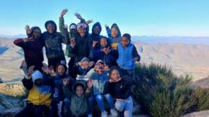 at the top of the Swartberg Mountain Range