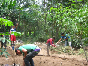 One of our youth leadership groups in their garden