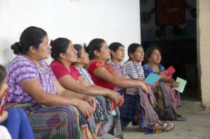 Mothers participate in the opening activity