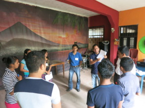Youth participating in a training at our office
