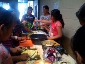 Lending a hand at a school in Chacaya