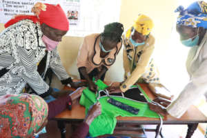 Making reusable sanitary pads from old t-shirts