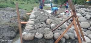 Construction of the foundations and wall