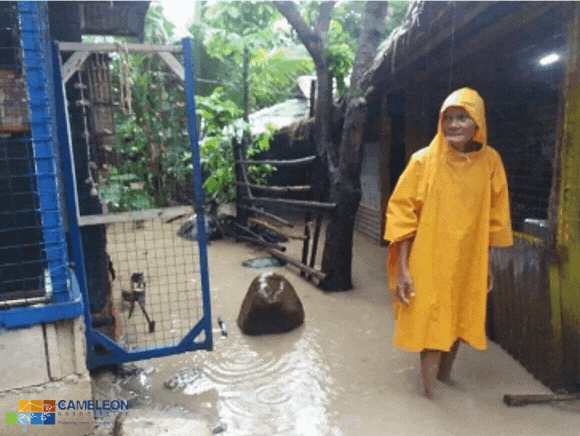 Emergency aid after floods in CAMELEON center