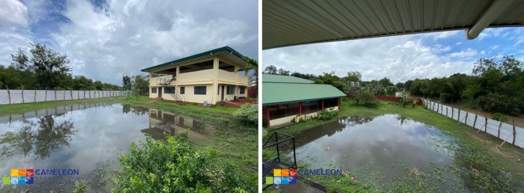 Emergency aid after floods in CAMELEON center