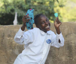 Girls receive reusable menstrual health products