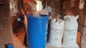 Kigongo using proper storage equipment