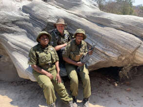 Holly Budge on patrol with the Akashinga Rangers