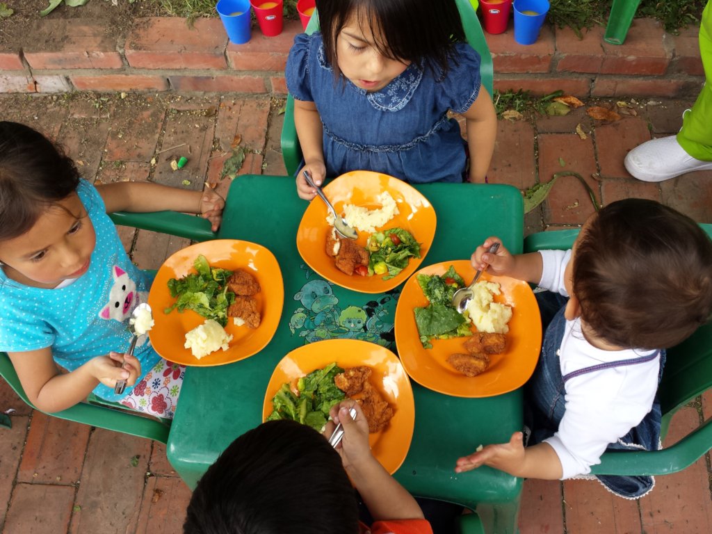 Nourish Colombian children with vegetable gardens