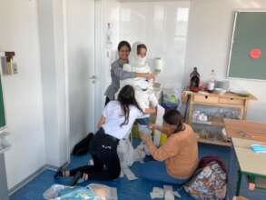 Students during leisure time activities at a LC