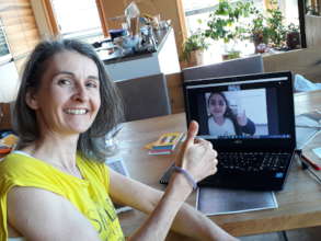 Remote support at the Lerncafes (c)Caritas