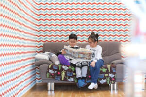 Reading corner at a Lerncafe