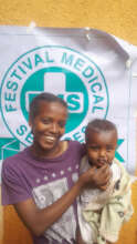 Obsa with his mother before treatment