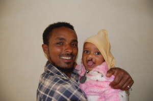 Fekadu with his father