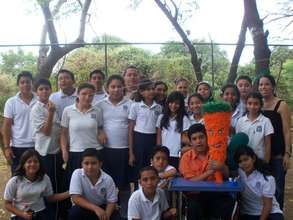 Daniel with his 7th grade classmates