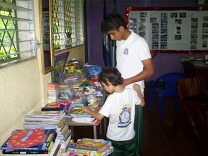 Students were invited to see the donated items.