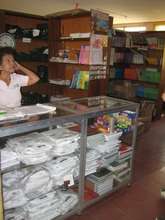 Library and small supply room at Verbo school.