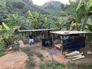 Sela's growing pig farm.