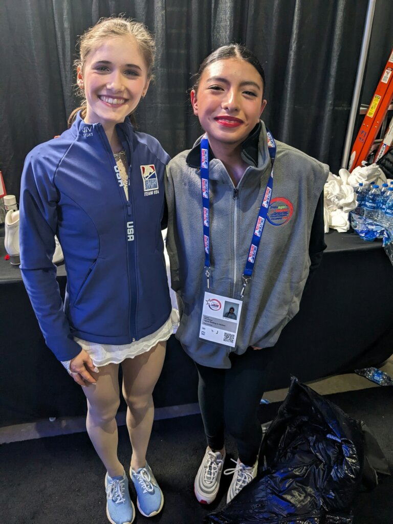 FSH student with Olympian Isabeau Levito