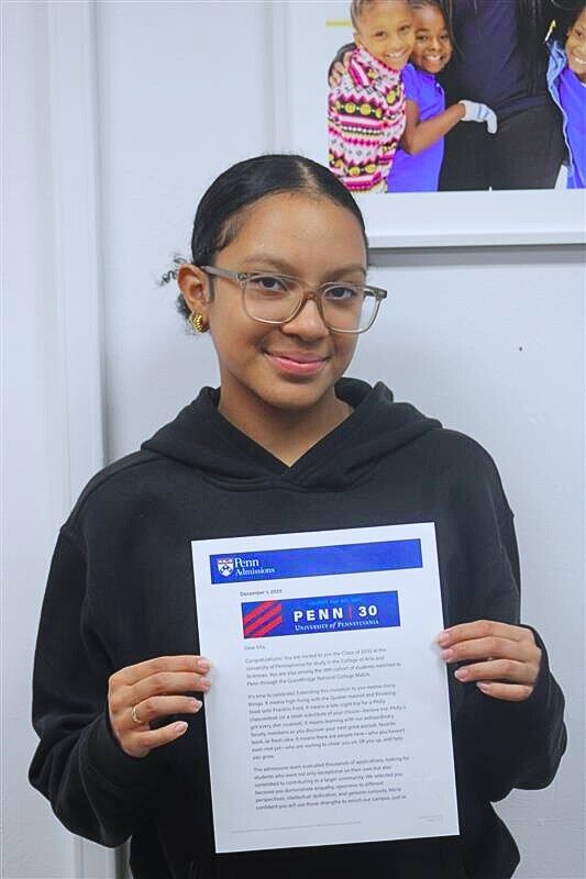 Ella's going to UPenn on a full scholarship!