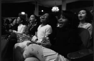 FSH students celebrating at the premiere