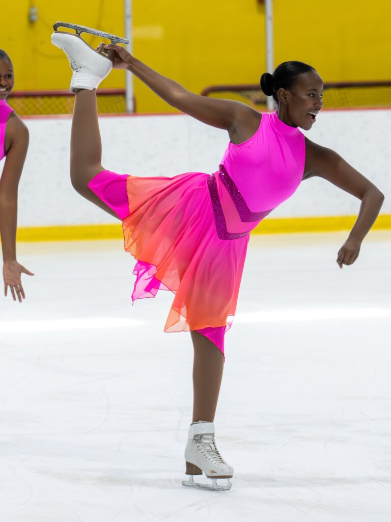 FSH student at a recent synchronized skating comp