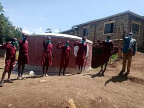 Opening of new 32,000 litre school water tank