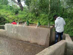 Kimaut water spring cistern construction