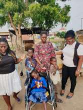 wheelchair, food and clothing donated