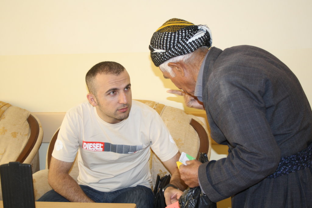 Aid Gas Attack Survivors in Halabja Kurdistan Iraq