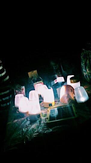 Our sturdy little solar lanterns.