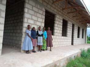 Girls visiting a classroom in January