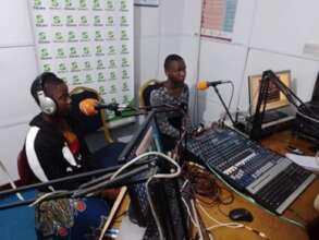 Joyce telling her story on local radio