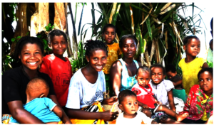 caregivers in Itapera attend a RUSF distribution